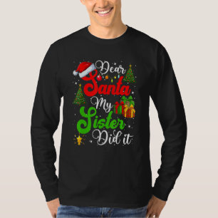 Camiseta Familia Graciosa Querida Santa Mi Hermana Lo Hizo 