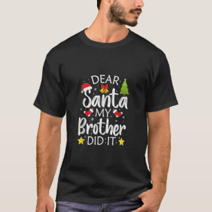 Camiseta Familia Graciosa Querida Santa Mi Hermano Lo Hizo 