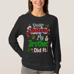 Camiseta Familia Graciosa Querida Santa Mi Hermano Lo Hizo 