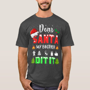 Camiseta Familia Graciosa Querida Santa Mi Hermano Lo Hizo 