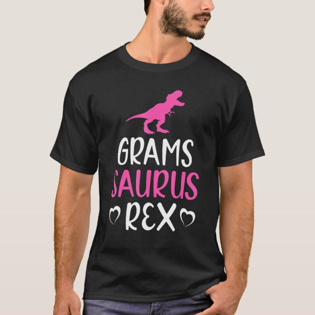 Camiseta Familia Gramssaurus Rex Dinosaur Grams Saurus (Anverso)
