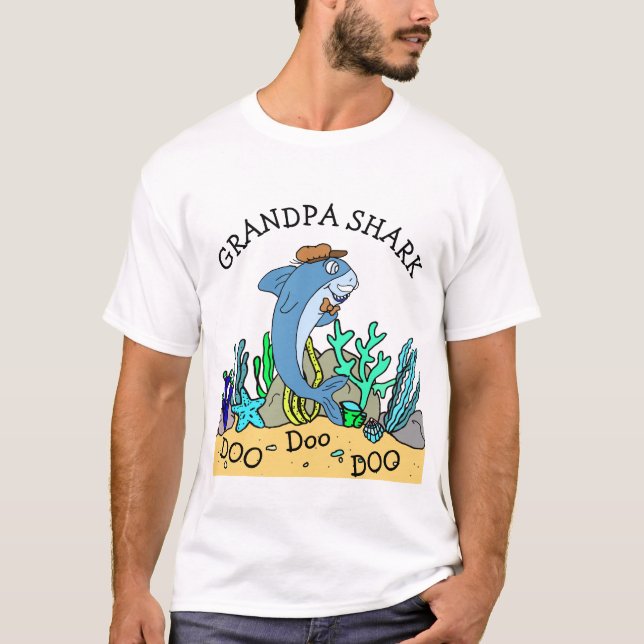Camiseta Familia Grandpa Shark Doo Doo (Anverso)