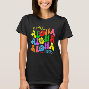 Camiseta Familia Groovy Aloha Hawaii Beach Summer Vacation 