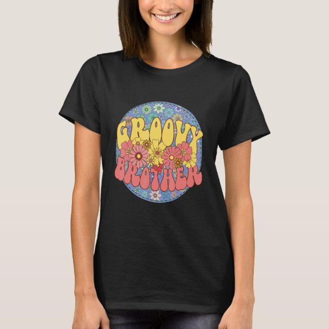 Camiseta Familia Groovy Brother Retro Matanza Baby Shower H (Anverso)