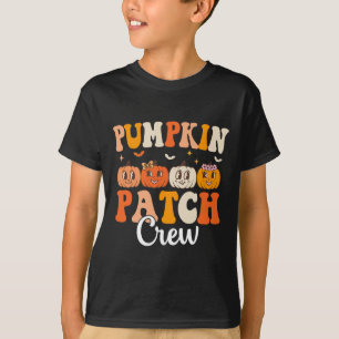 Camiseta Familia Groovy Fall Hal de la tripulación de parch