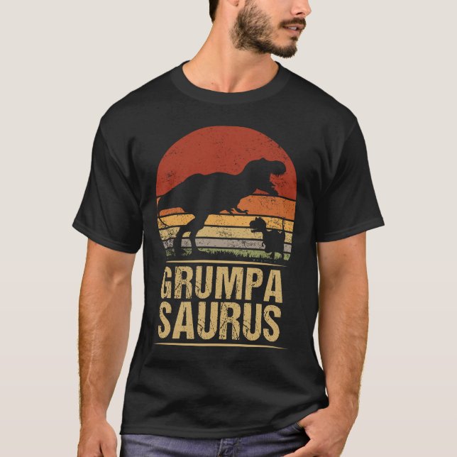 Camiseta Familia GrumpaSaurus Rex Dinosaur T-Rex Dino Broth (Anverso)