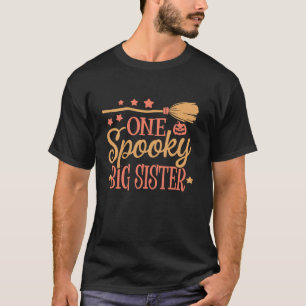 Camiseta Familia Halloween Co., una hermana grande y espelu