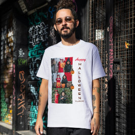 Camiseta Familia Halloween moderna y espeluznante de tres C