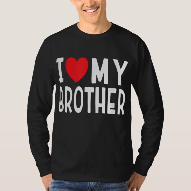 Camiseta Familia Hermana Amo Mi Corazón Hermano (Anverso)