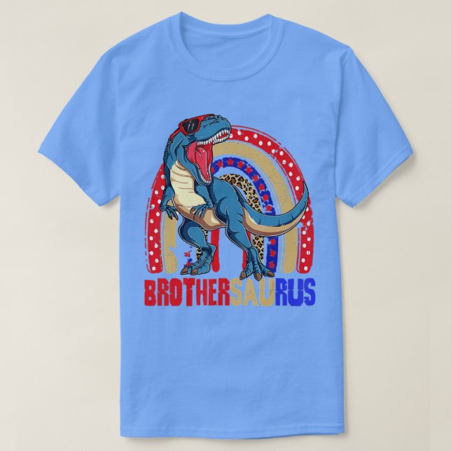 Camiseta Familia Hermano Hermano Saurus T Rex Dinosaur (Diseño del anverso)