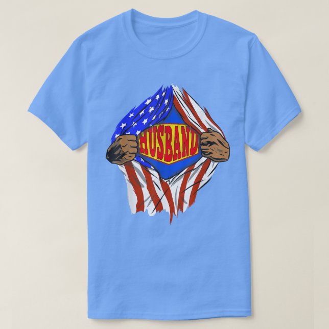 Camiseta Familia Hero Super Husband divertida (Diseño del anverso)