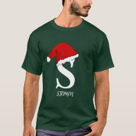 Camiseta Familia inicial personalizada Xmas pajama