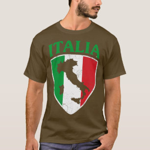 Camiseta Familia italiana Escudo de bandera italiana