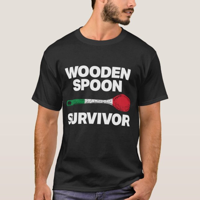 Camiseta Familia Italiana - Funny Sobreviviente de Cuchara  (Anverso)