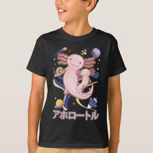 Camiseta Familia japonesa cute Axolotl Galaxy Anime