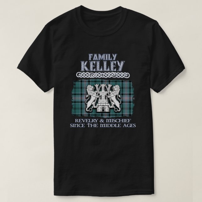 Camiseta Familia Kelley escudo Clanes escoceses Escocia Rei (Diseño del anverso)