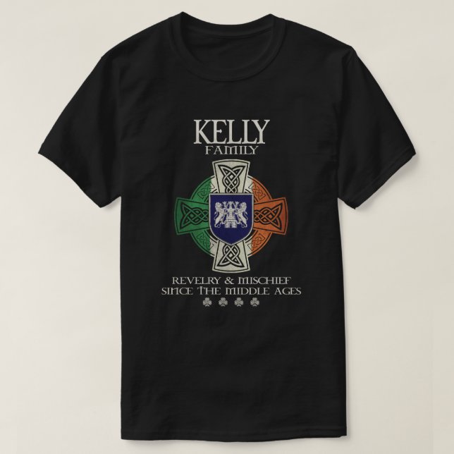 Camiseta Familia Kelly en Irlanda Cruz Celta Irlandesa (Diseño del anverso)