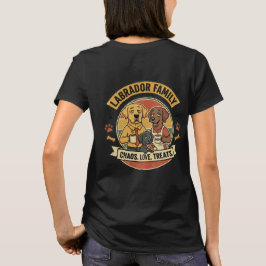 Camiseta Familia Labrador – Caos, Amor y Golosinas