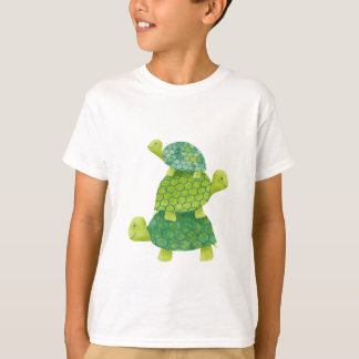 Camiseta Familia linda de la pila de la tortuga