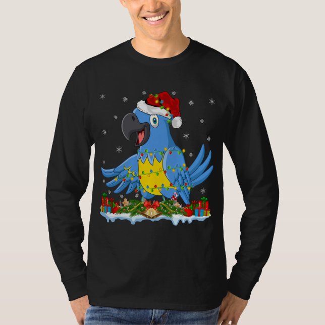 Camiseta Familia Macaw Lover coincidiendo con Santa Hat Mac (Anverso)