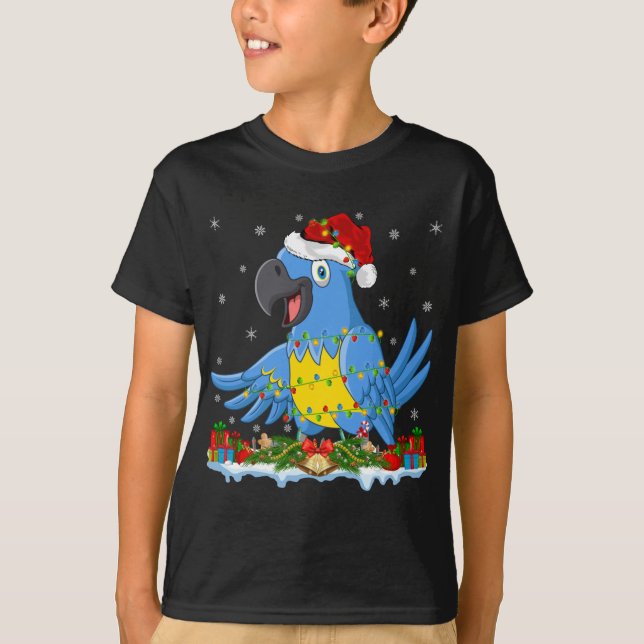 Camiseta Familia Macaw Lover coincidiendo con Santa Hat Mac (Anverso)
