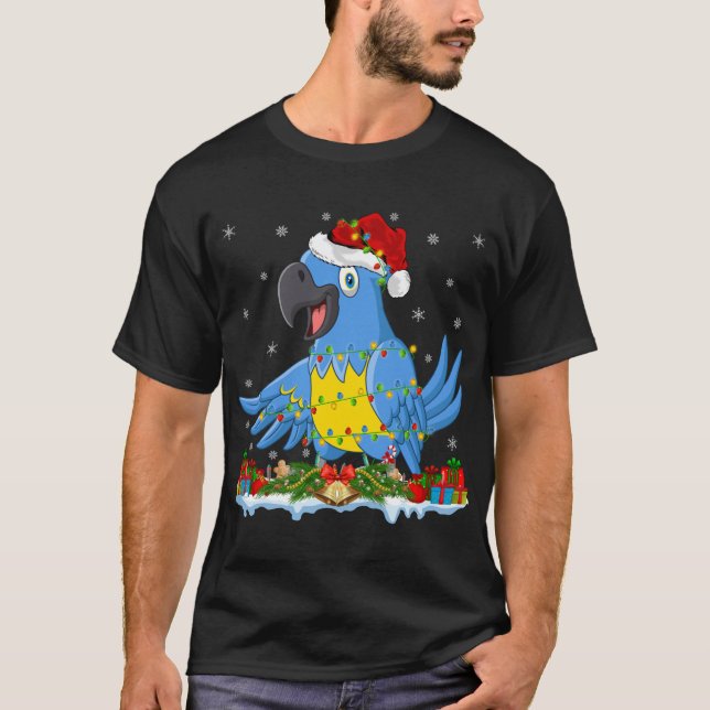 Camiseta Familia Macaw Lover coincidiendo con Santa Hat Mac (Anverso)