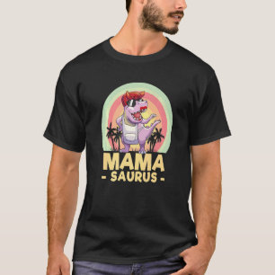 Camiseta Familia Mama Dinosaur Pareja Vacaciones Gafas De S