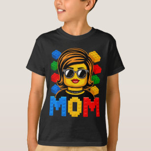 Camiseta Familia mamá maestro constructor ladrillos bloques