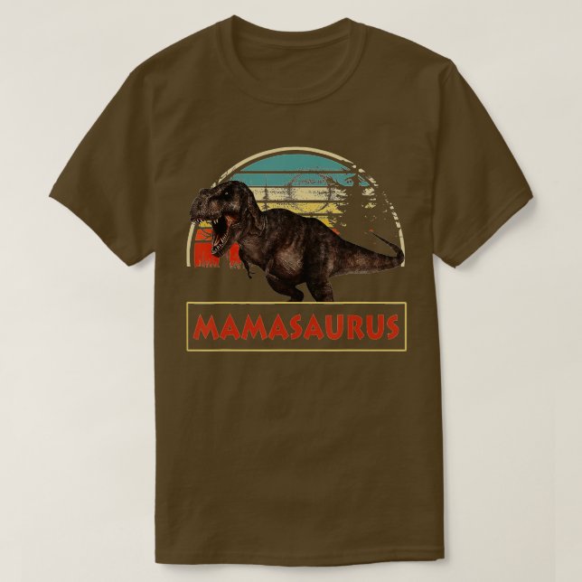Camiseta FAMILIA Mamasauro T rex Dinosaur Fu (Diseño del anverso)