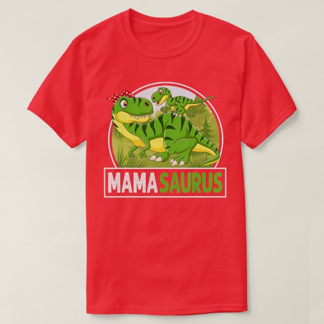 Camiseta Familia Mamasaurus Trex Dinosaur MamaSaurus (Diseño del anverso)