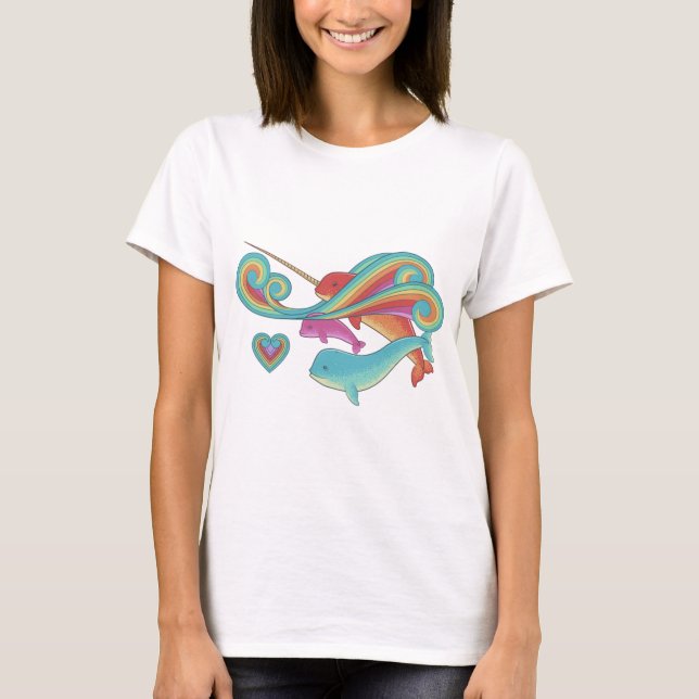 Camiseta Familia maravillosa de Narwhal (Anverso)