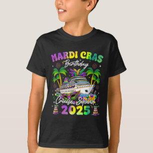 Camiseta Familia Mardi Gras Birthday Cruise Squad Mating V