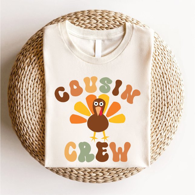Camiseta Familia Matanza de la Tripulación del Primo de Acc (Thanksgiving Cousin Crew Matching Family Turkey T-Shirt)