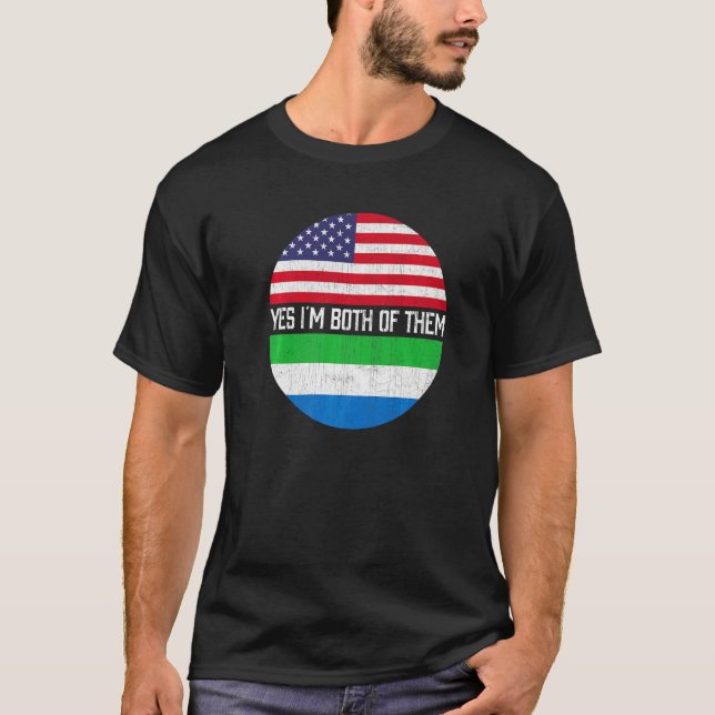 Camiseta Familia Media Estadounidense De Bandera De Sierra  (Anverso)