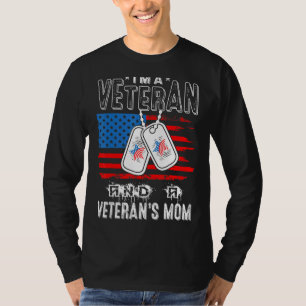 Camiseta Familia militar soy veterana y madre de un veteran