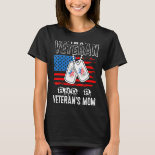 Camiseta Familia militar soy veterana y madre de un veteran