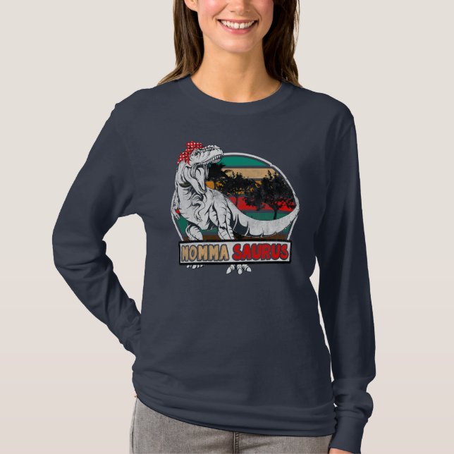 Camiseta Familia Mommasaurus T Rex Dinosaur Momma Saurus (Anverso)
