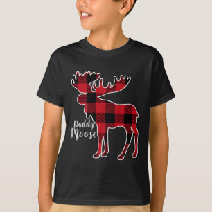 Camiseta Familia Moose Red Plaid Buffalo Matanza Pajama
