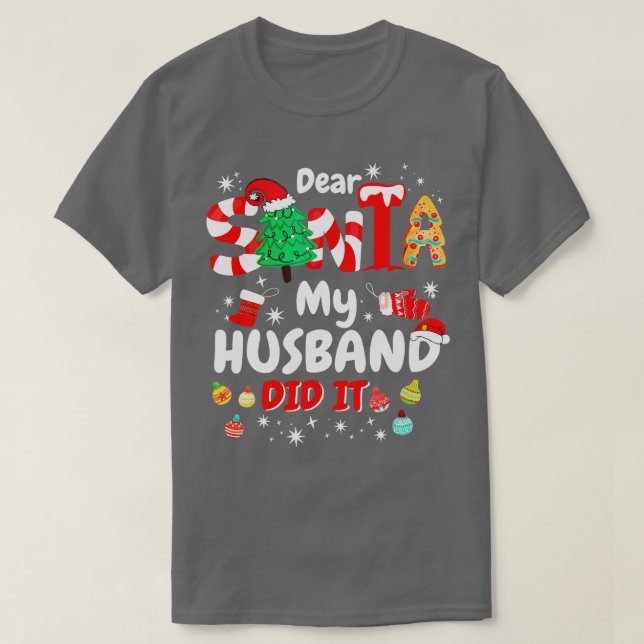 Camiseta Familia navidad Querida Santa Mi Hermana Lo Hizo 1 (Diseño del anverso)