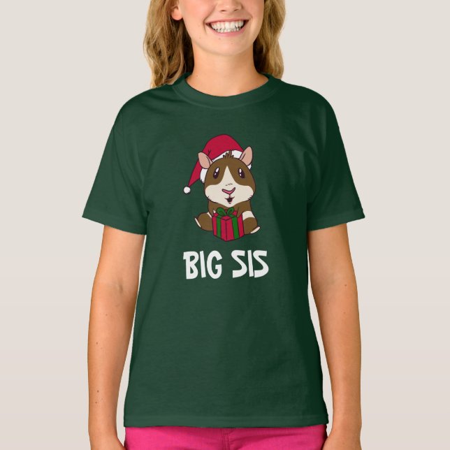 Camiseta Familia Navidades Guinea Cerdo Grande Sis Personal (Anverso)