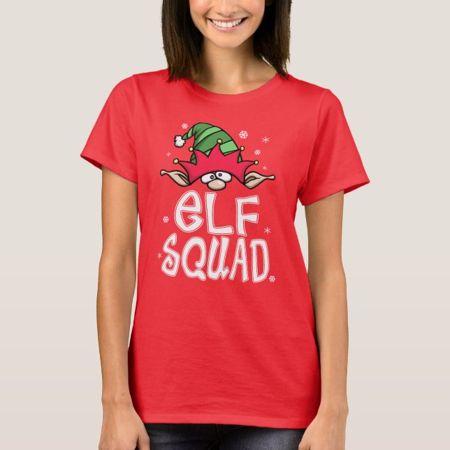 Camiseta Familia Navidades Pajamas - Confrontación Elf Squa (Anverso)