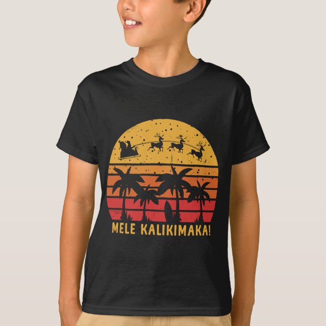 Camiseta Familia Navidades retro de Mele Kalikimaka va (Anverso)