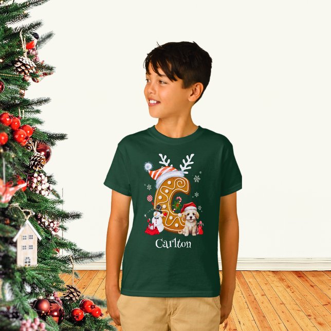 Camiseta Familia Navidades Santa Gingerbread Letra C Boy (Subido por el creador)