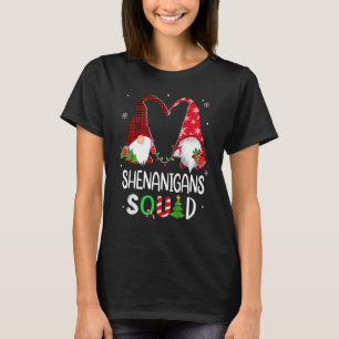 Camiseta Familia navidades Shenanigans Squad gnome corazón