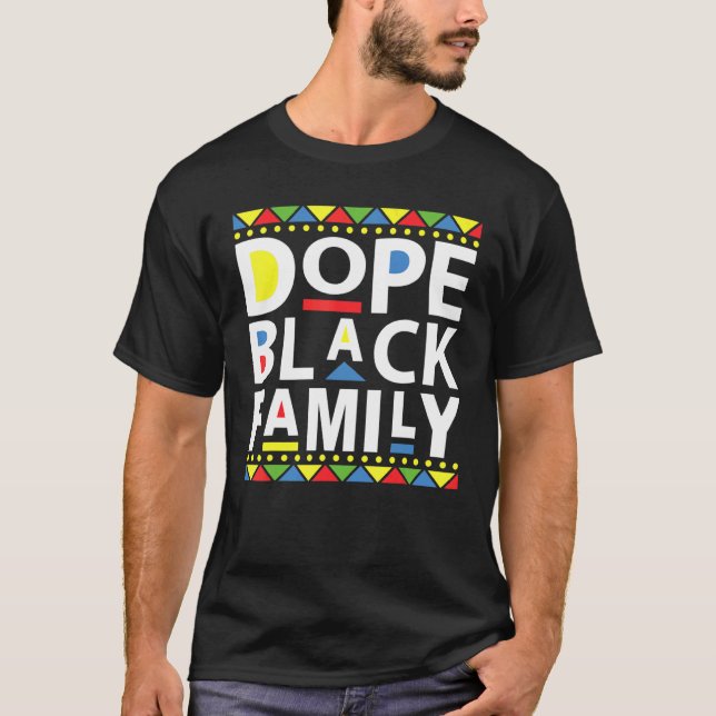 Camiseta Familia Negra se reúne en una reunión afroamerican (Anverso)