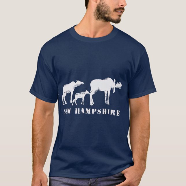 Camiseta Familia New Hampshire NH Moose (Anverso)