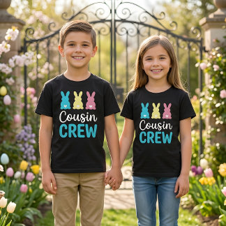 Camiseta Familia Niños Hombres Conejo Pascua Crew 