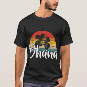 Camiseta Familia Ohana Hawaii Hibiscus Flower Retro Hawaii