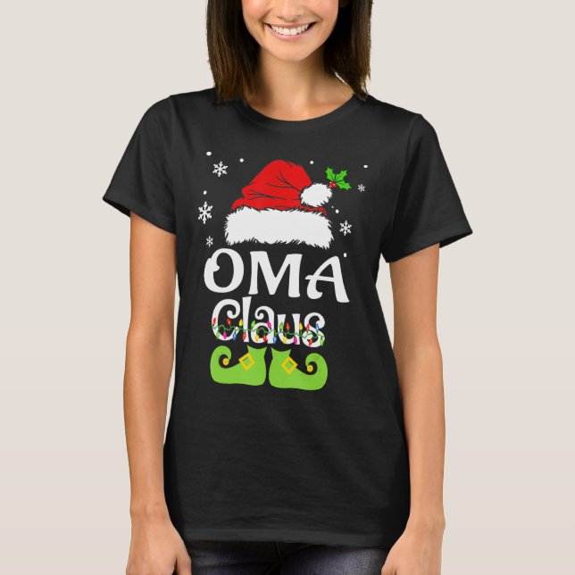 Camiseta Familia Oma Claus coincidiendo con Oma Claus Pajam (Anverso)