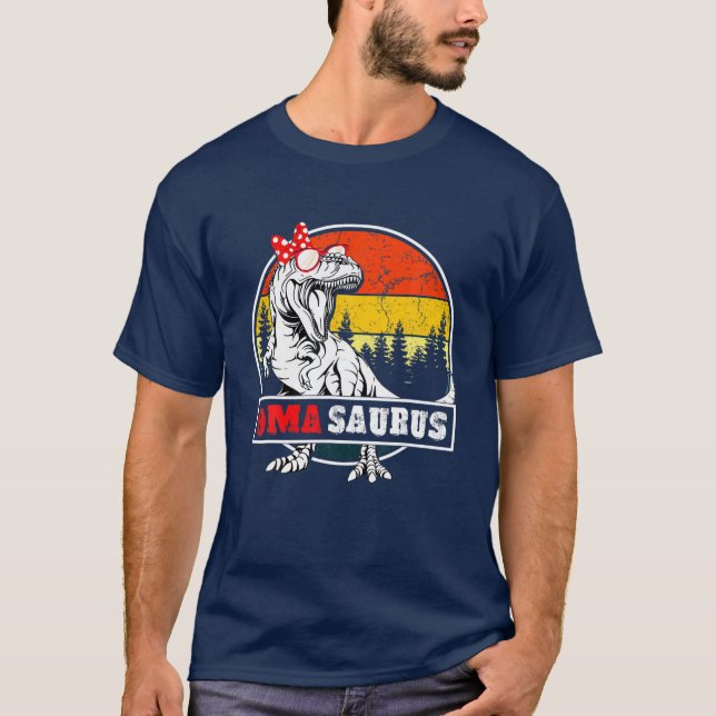 Camiseta Familia Omasaurus Dinosaur Funny Oma Saurus (Anverso)